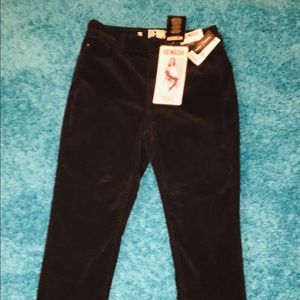 Black Corduroy High Rise Skinny Pants